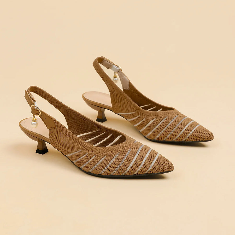 Micha - Women’s Slingback Stylish Sandals Kitten Heels