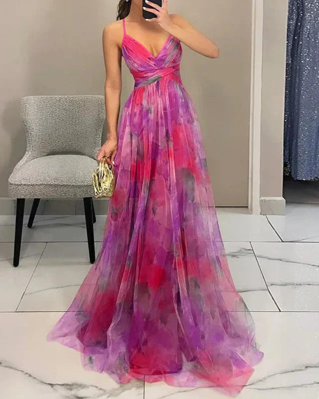 Elinor - Elegant Warm Maxi Floral Dress
