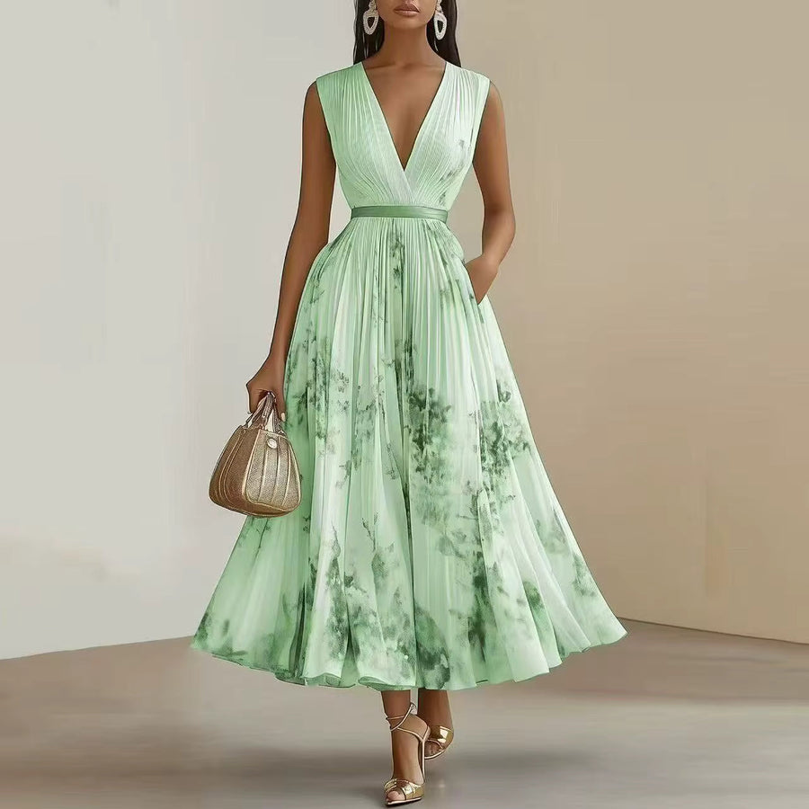 Roxie - Elegant Warm Pleated Maxi Dress