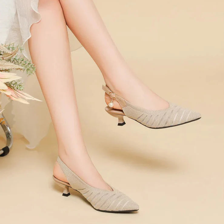 Micha - Women’s Slingback Stylish Sandals Kitten Heels