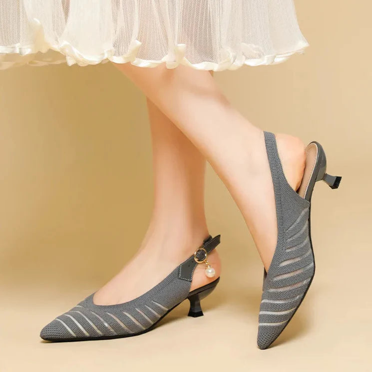 Micha - Women’s Slingback Stylish Sandals Kitten Heels