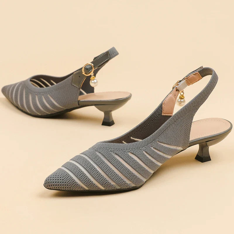 Micha - Women’s Slingback Stylish Sandals Kitten Heels