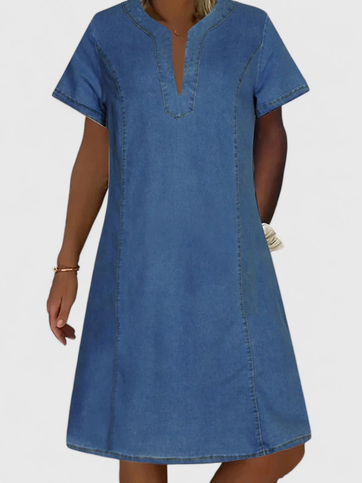 Liv - Stylish V Neck A Line Summer Dress