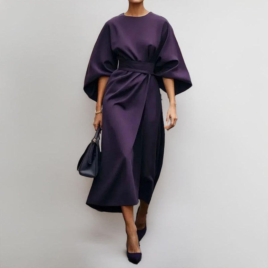 Roselyn - Elegant Batwing Sleeve Maxi Dress