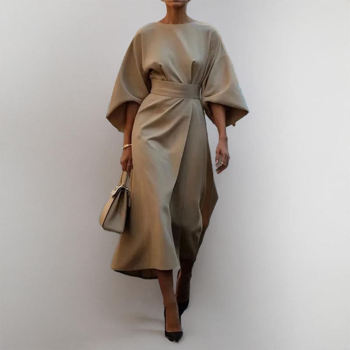 Roselyn - Elegant Batwing Sleeve Maxi Dress