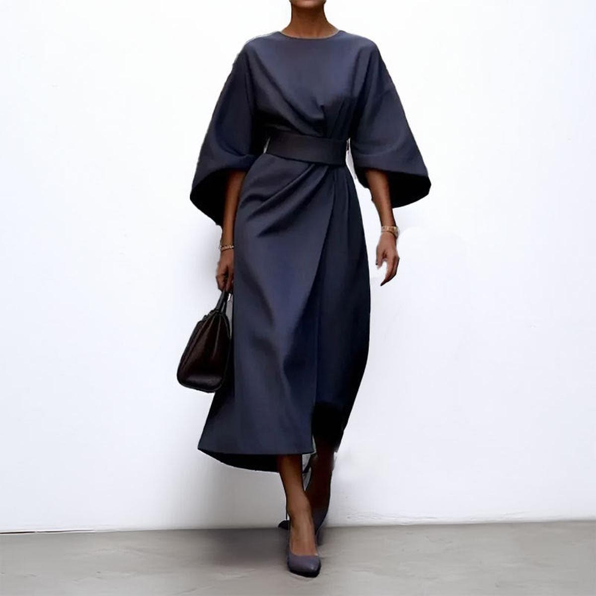 Roselyn - Elegant Batwing Sleeve Maxi Dress