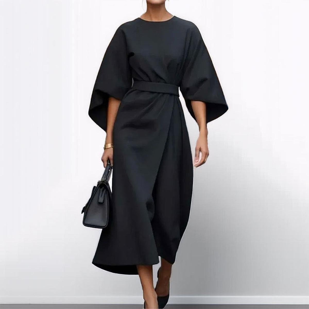 Roselyn - Elegant Batwing Sleeve Maxi Dress