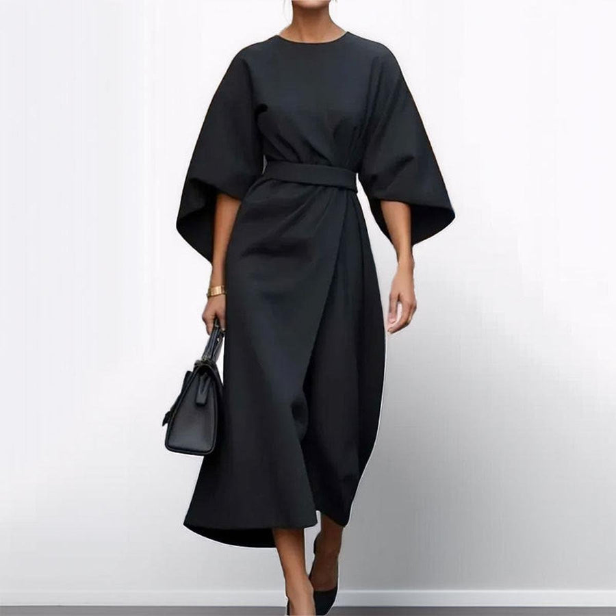 Roselyn - Elegant Batwing Sleeve Maxi Dress