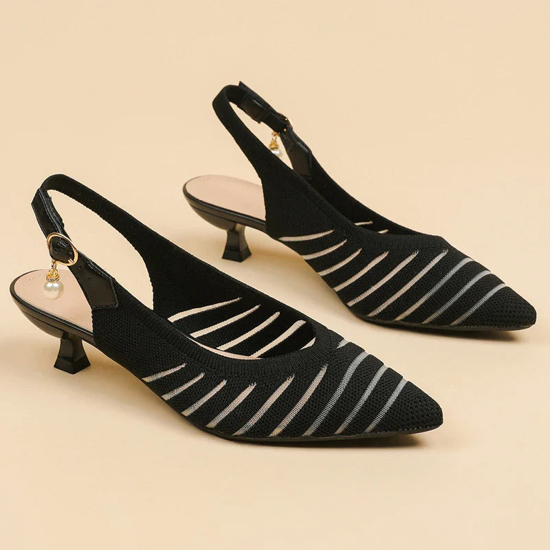 Micha - Women’s Slingback Stylish Sandals Kitten Heels
