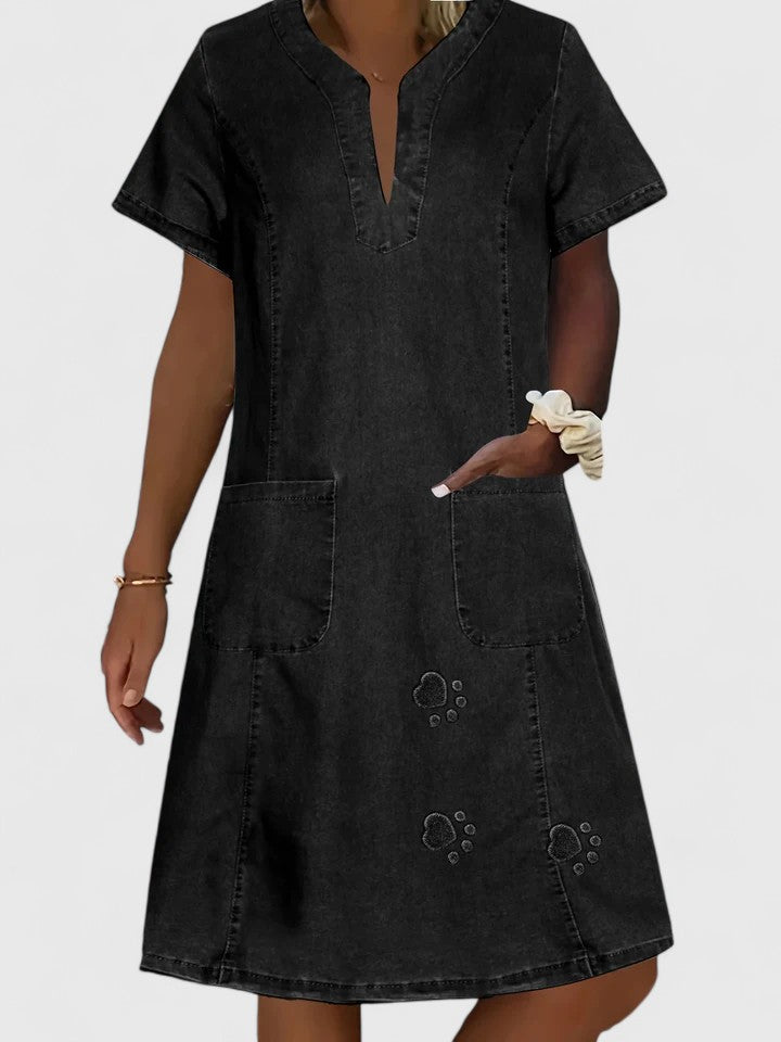 Liv - Stylish V Neck A Line Summer Dress