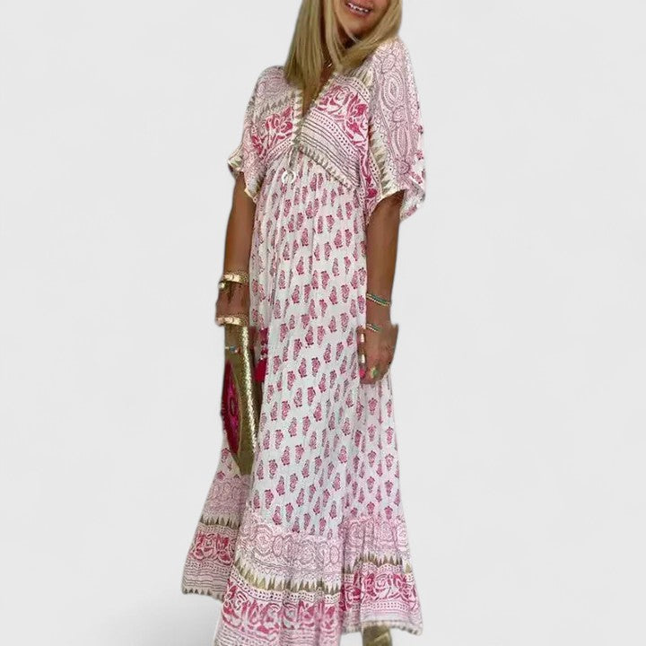 Ila - Women’s Warm Maxi Dresses Boho Print