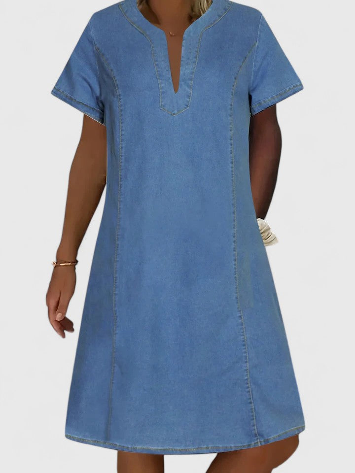 Liv - Stylish V Neck A Line Summer Dress