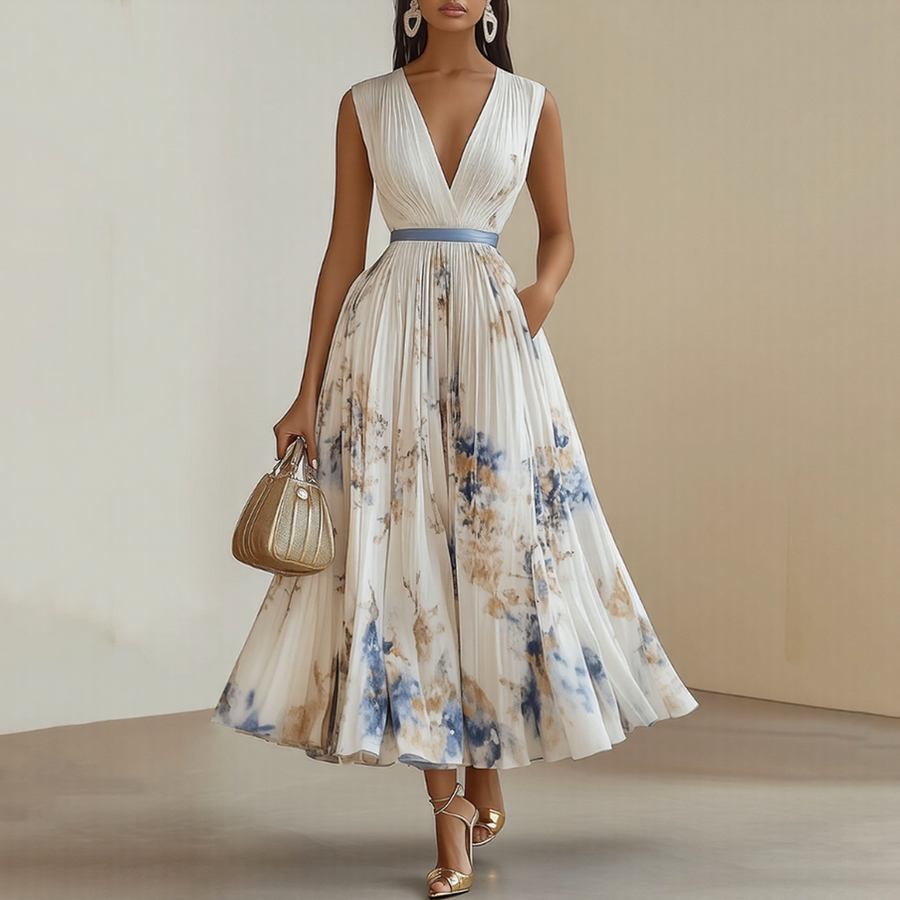 Roxie - Elegant Warm Pleated Maxi Dress