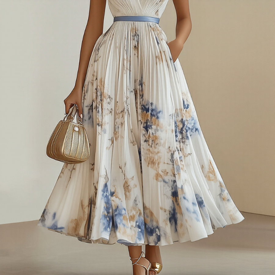 Roxie - Elegant Warm Pleated Maxi Dress