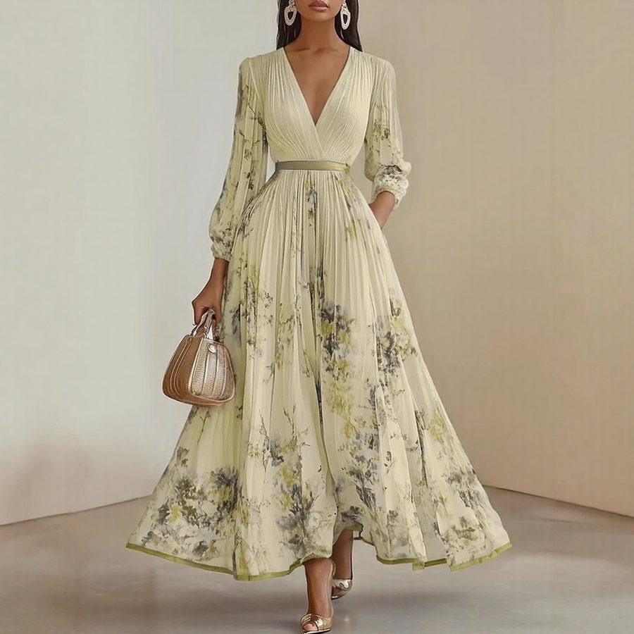 Roxie - Elegant Warm Pleated Maxi Dress