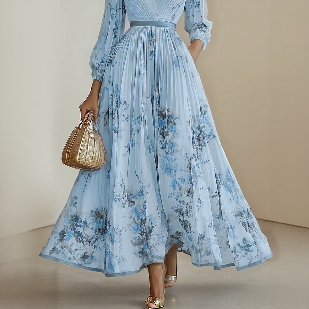Roxie - Elegant Warm Pleated Maxi Dress