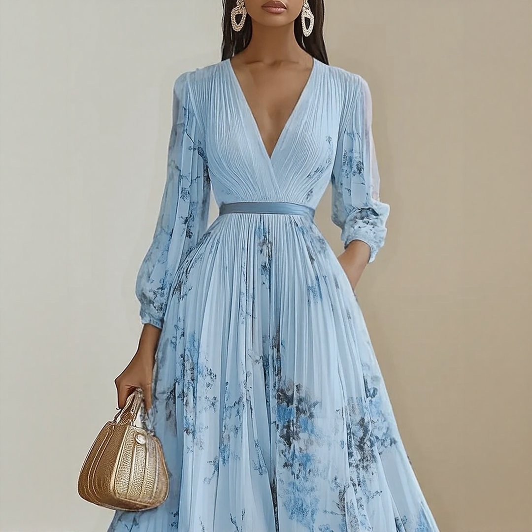 Roxie - Elegant Warm Pleated Maxi Dress