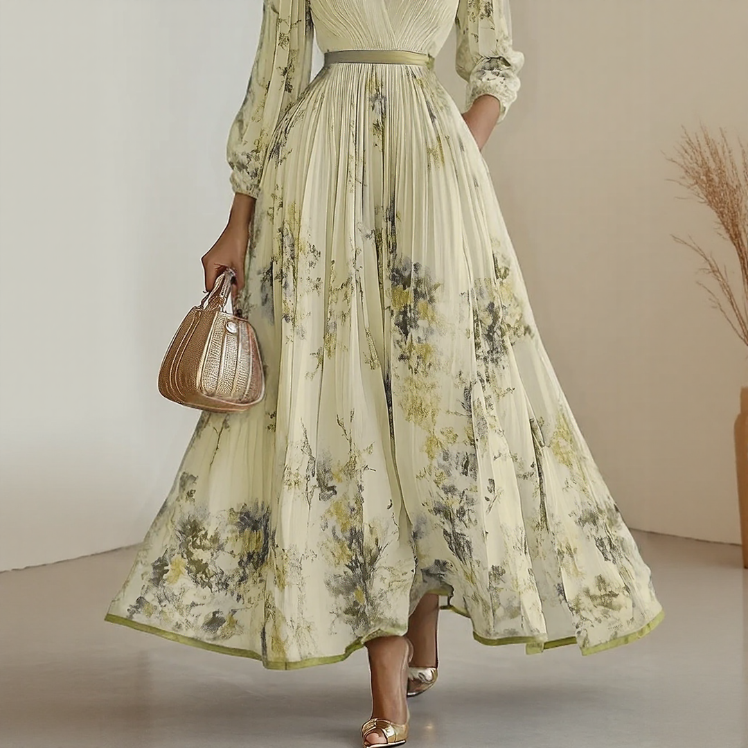 Roxie - Elegant Warm Pleated Maxi Dress