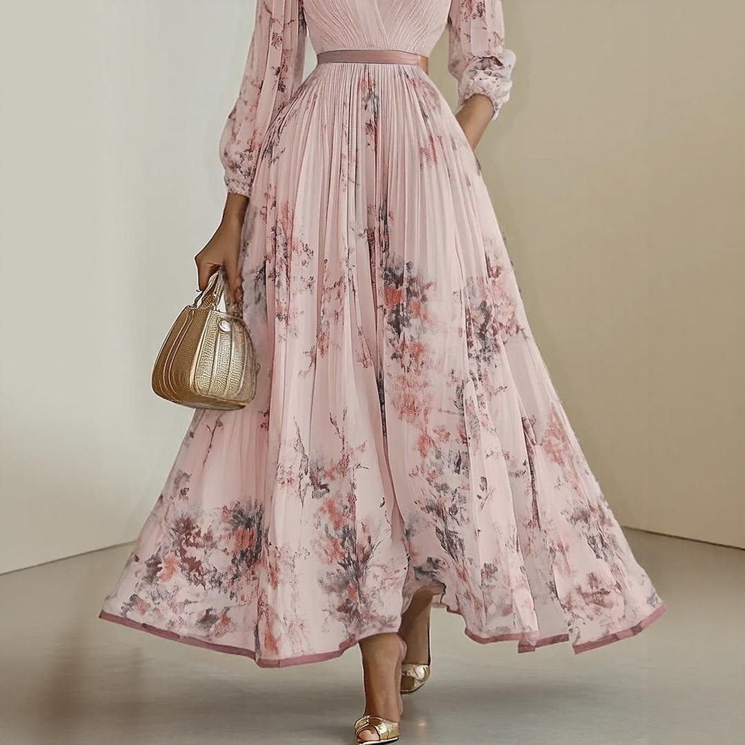 Roxie - Elegant Warm Pleated Maxi Dress