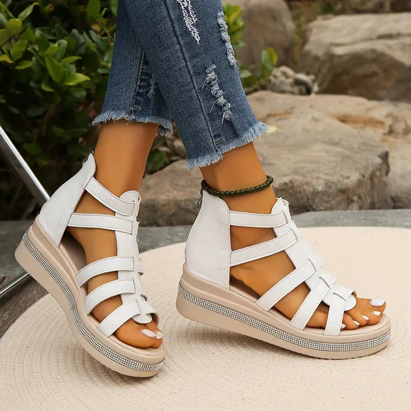 Brinleigh - Women’s Warm Platform Sandals Multi Strap
