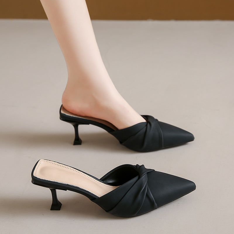 Meilani - Women’s Stylish Pointed Toe Mule Kitten Heels