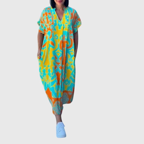 Malaysia - Stylish Floral Wrap Summer Dress