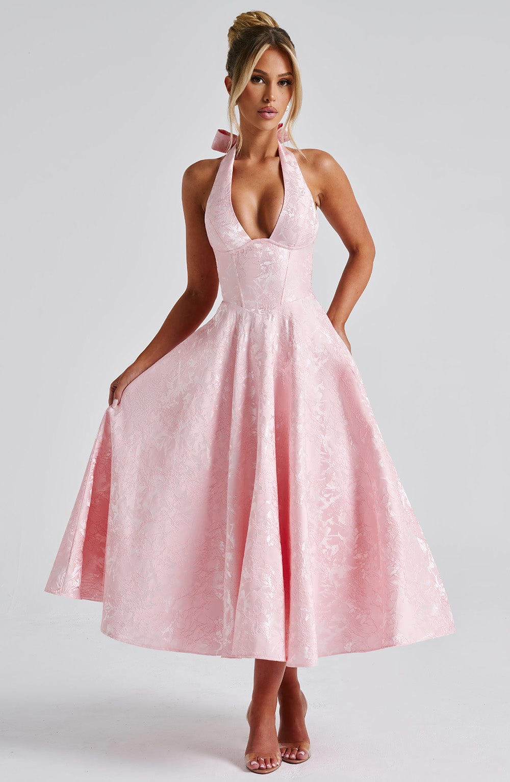Kenleigh - Women’s Stylish Midi Wedding Guest Dress