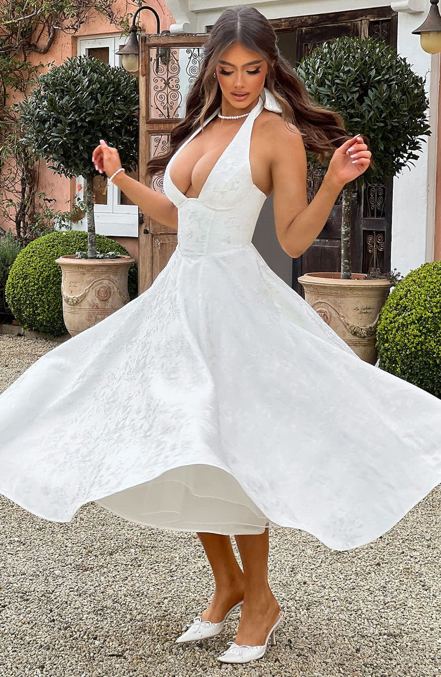 Kenleigh - Women’s Stylish Midi Wedding Guest Dress