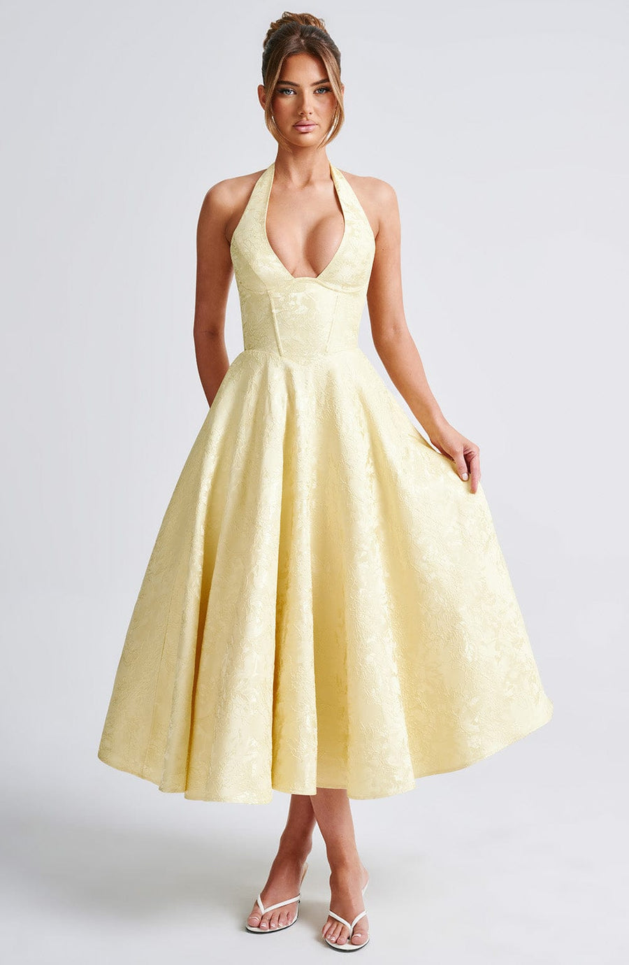 Kenleigh - Women’s Stylish Midi Wedding Guest Dress