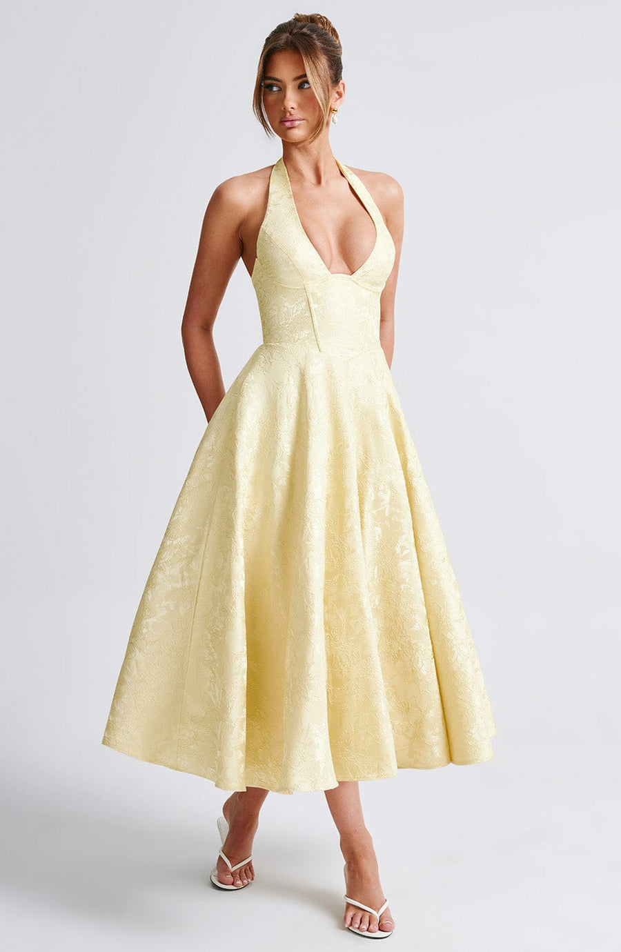 Kenleigh - Women’s Stylish Midi Wedding Guest Dress