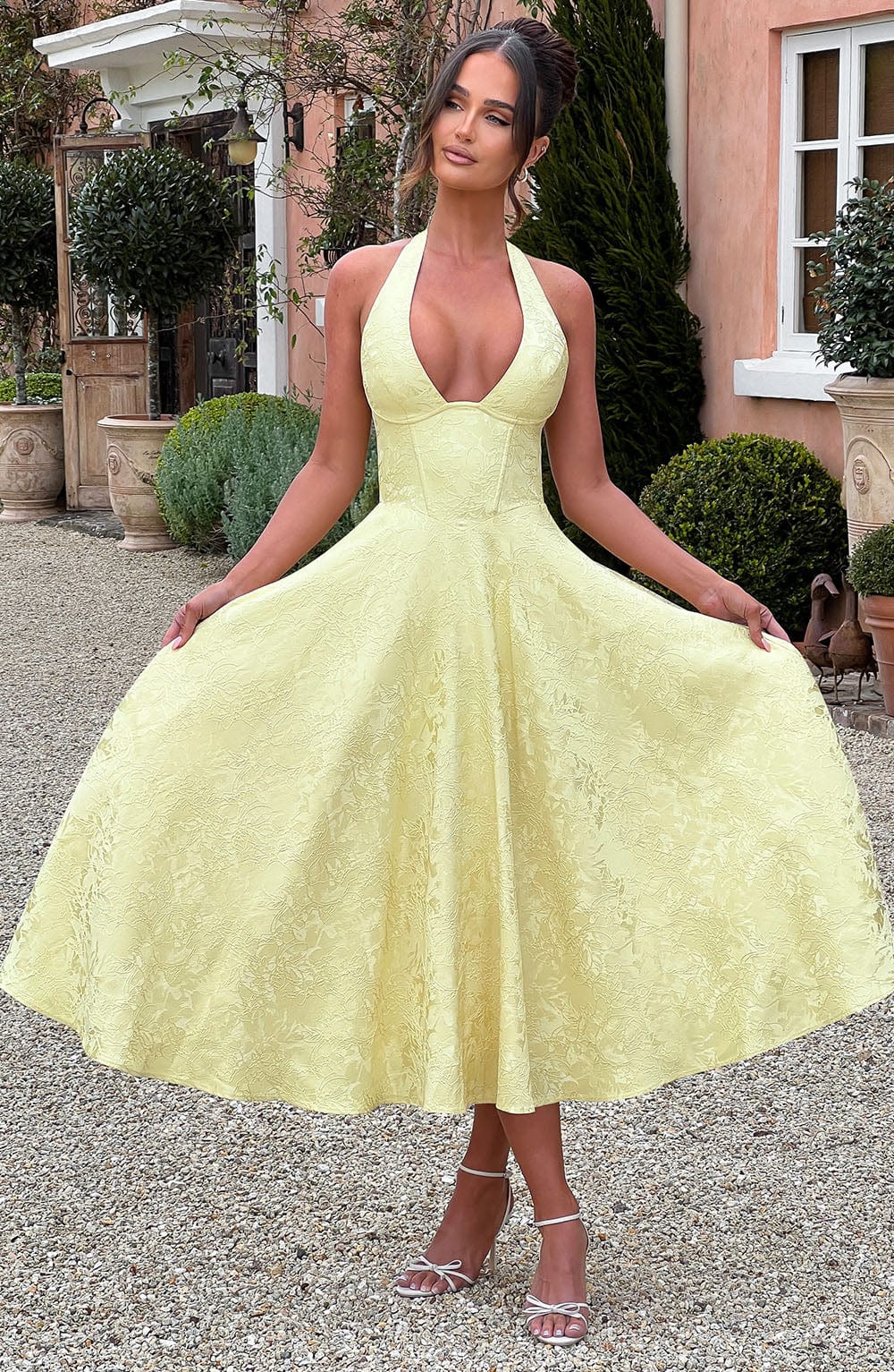 Kenleigh - Women’s Stylish Midi Wedding Guest Dress