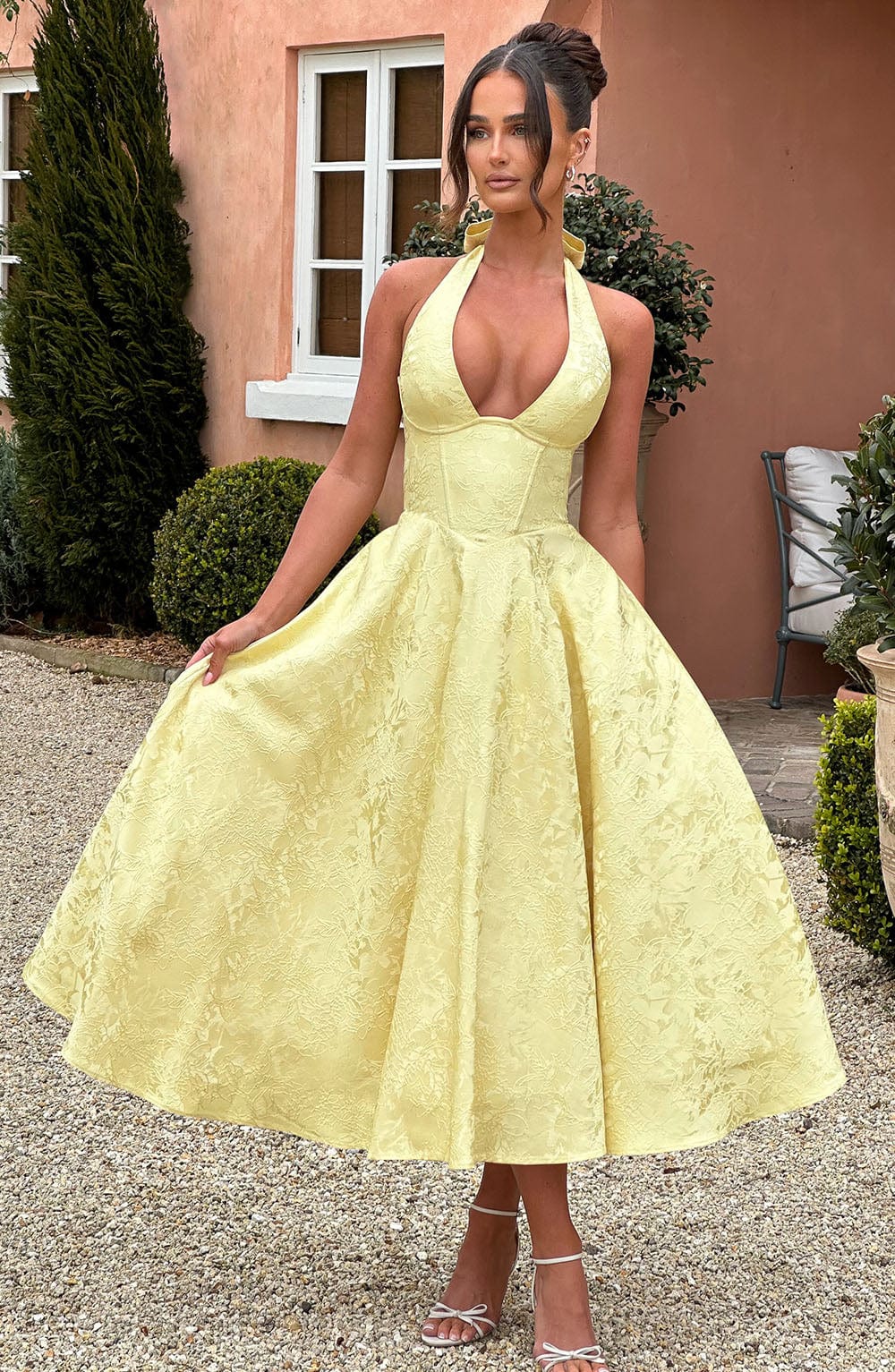 Kenleigh - Women’s Stylish Midi Wedding Guest Dress