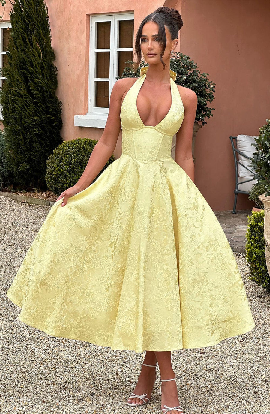 Kenleigh - Women’s Stylish Midi Wedding Guest Dress