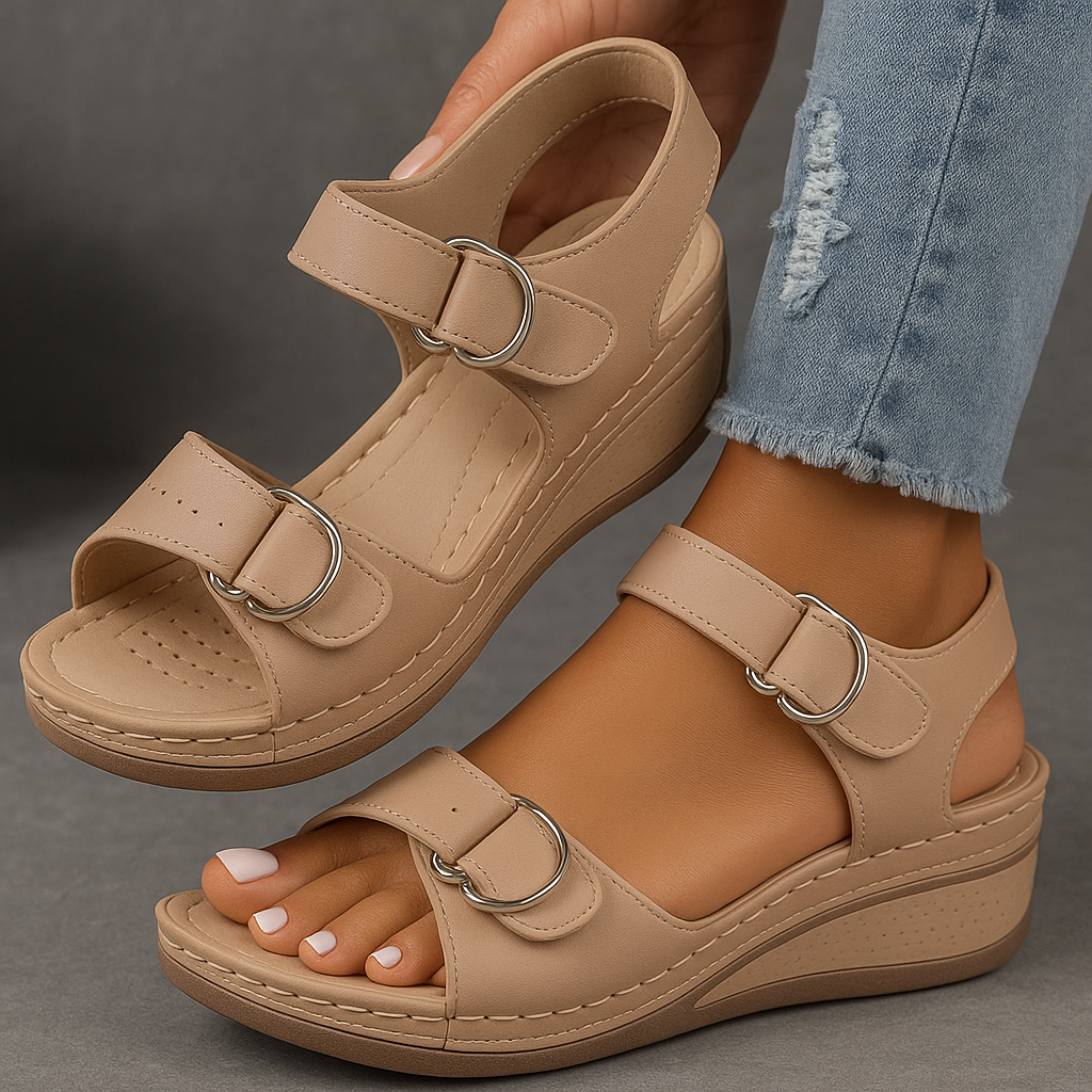 Darby - Women’s Platform Sandals Open Toe Ankle Strap