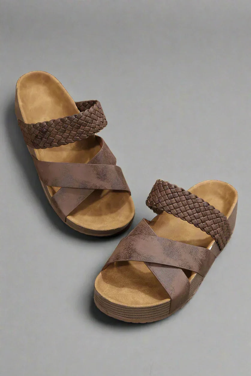 Cherish - Women’s Warm Platform Sandals Cross Straps