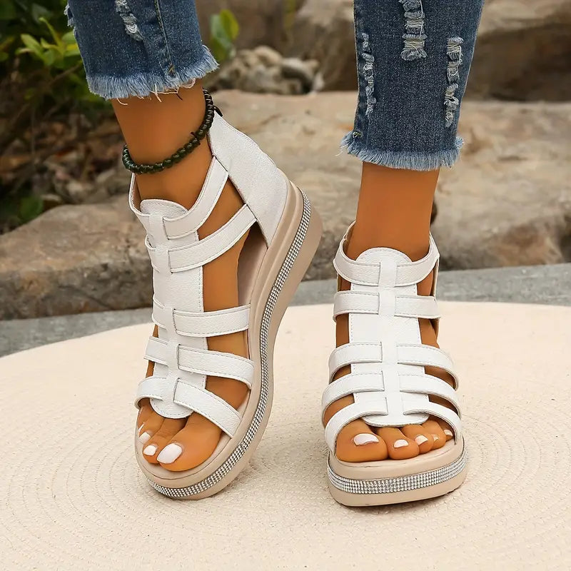 Brinleigh - Women’s Warm Platform Sandals Multi Strap