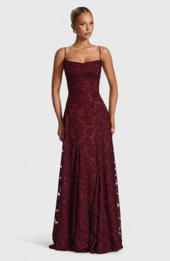 Farah - Women's Elegant Maxi Dresses Cowl Neck