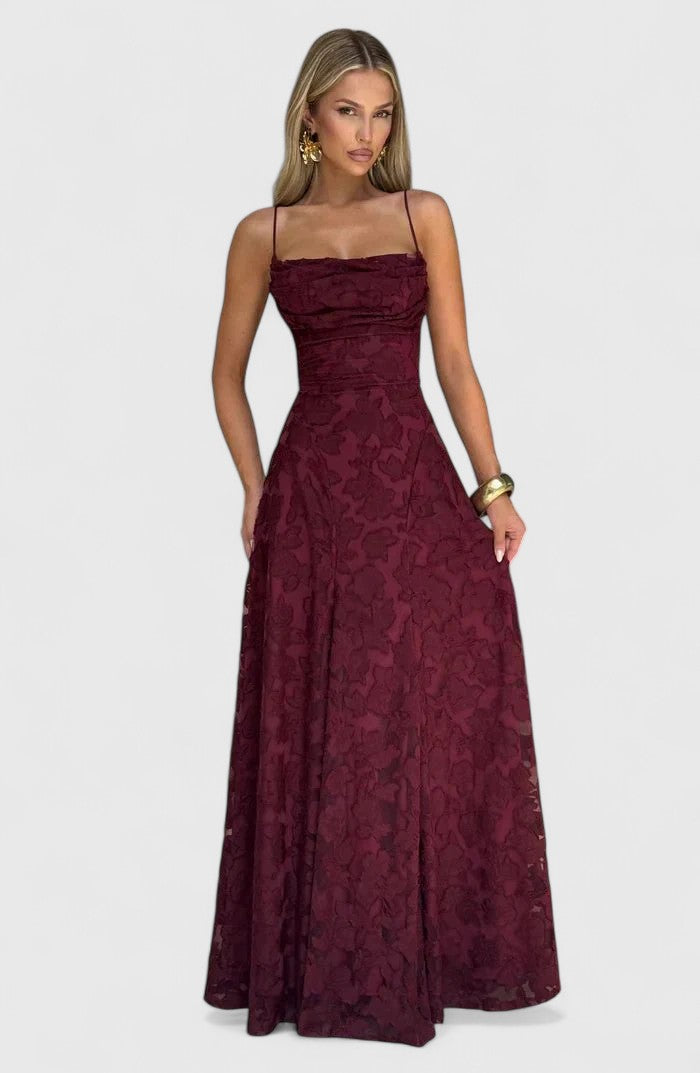 Farah - Women's Elegant Maxi Dresses Cowl Neck