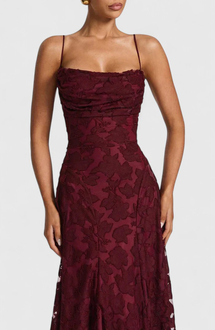 Farah - Women's Elegant Maxi Dresses Cowl Neck