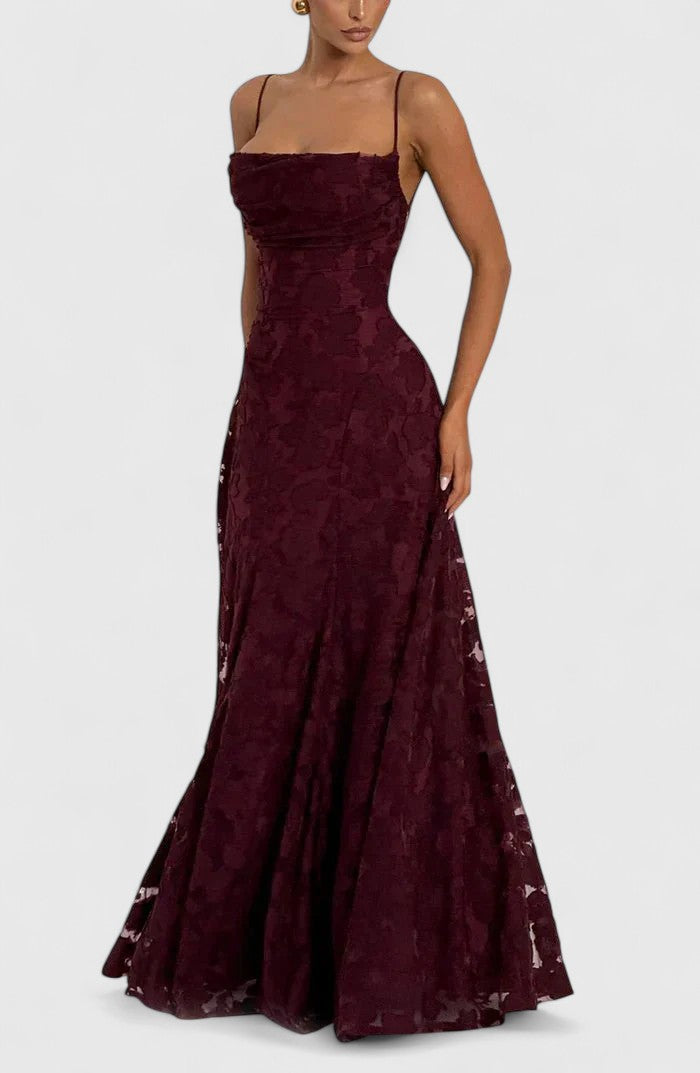 Farah - Women's Elegant Maxi Dresses Cowl Neck