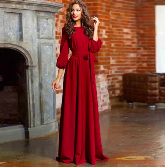 Kamilah - Women’s Long Sleeve Wedding Guest Dress