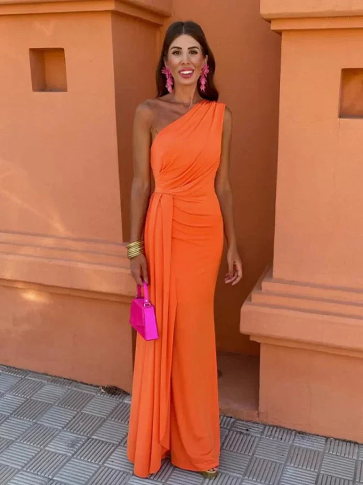 Azaria - Women's  Knot Front Wedding Guest Dress