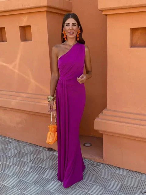 Azaria - Women's  Knot Front Wedding Guest Dress