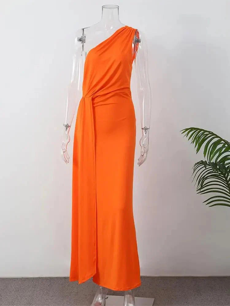 Azaria - Women's  Knot Front Wedding Guest Dress
