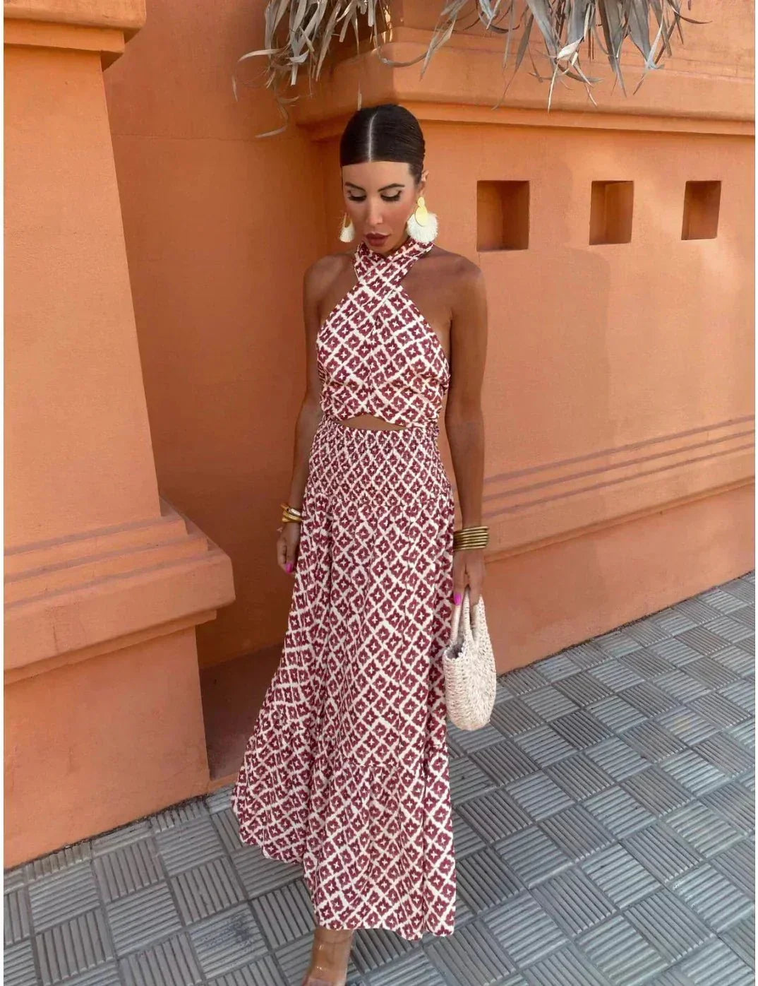 Elowyn - Women’s Red Summer Wedding Guest Dress