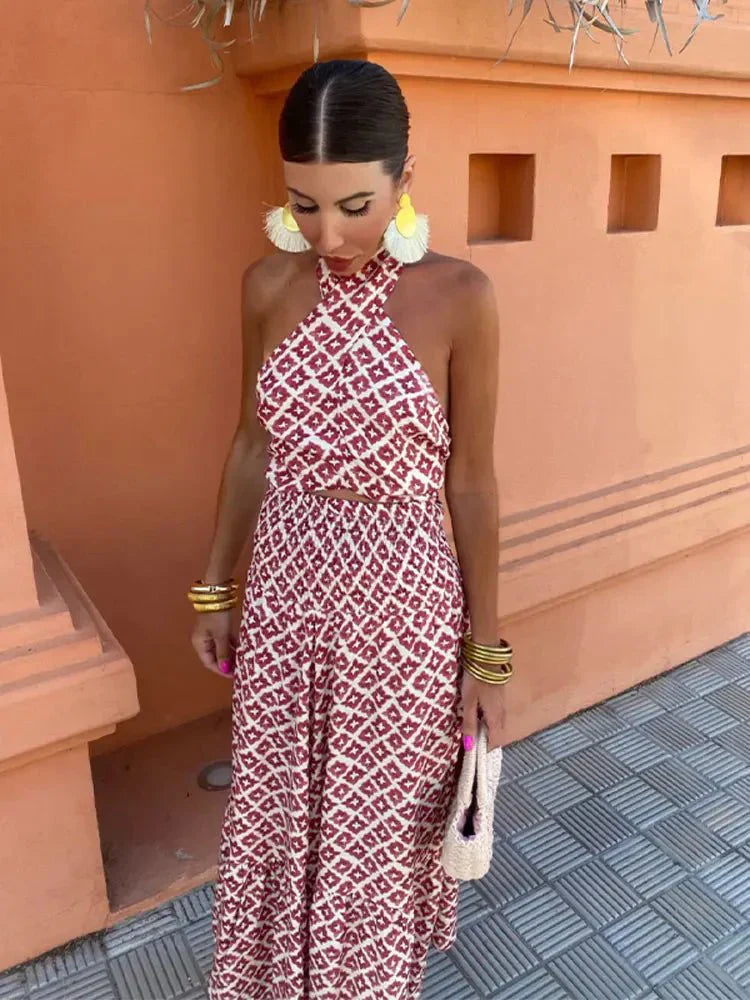 Elowyn - Women’s Red Summer Wedding Guest Dress