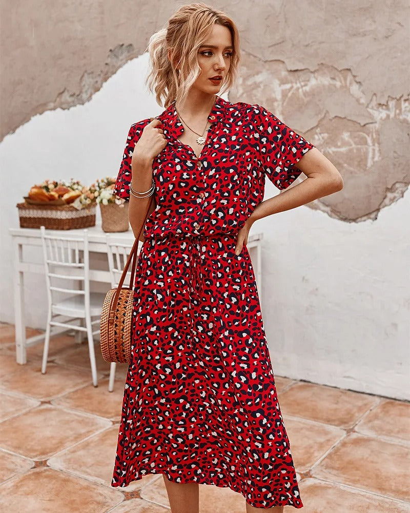 Maddilyn - Women's Stylish Animal Print Summer Dress