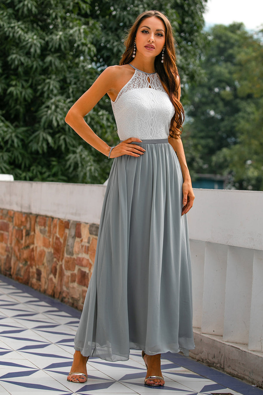 Soraya - Women's Halter Wedding Guest Dress