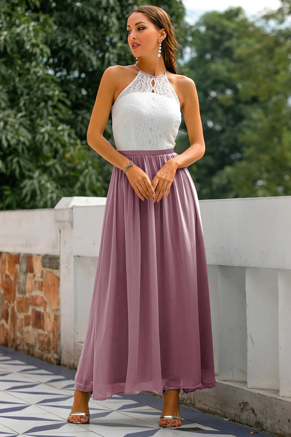Soraya - Women's Halter Wedding Guest Dress